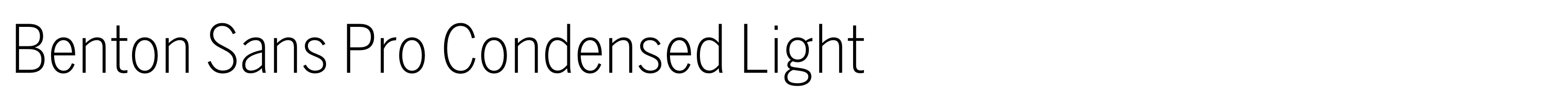 Benton Sans Pro Condensed Light